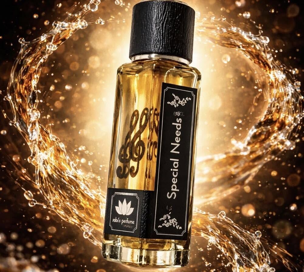 Special Needs in a swirl of golden liquid